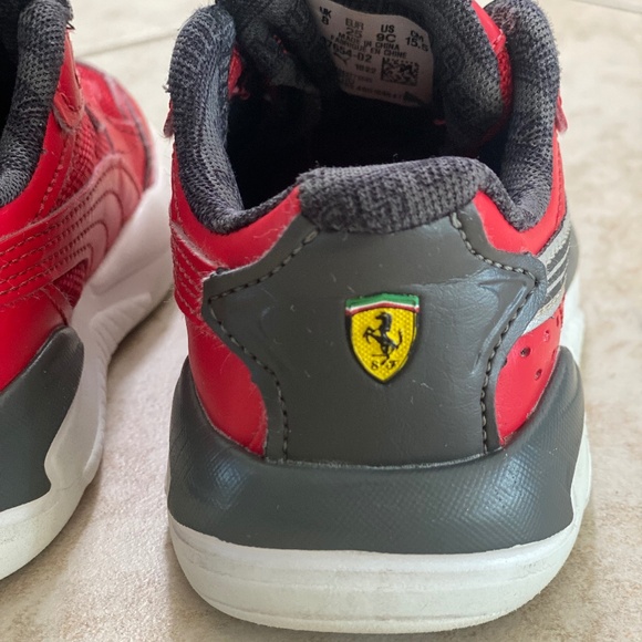 Puma Ferrari Red Toddler Sneakers Size 9C - Picture 6 of 14